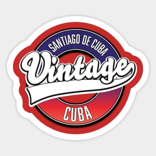 Santiago de Cuba cuba vintage logo Sticker